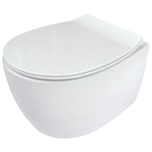 Pakabinamas klozetas Deante Silia su rimless berėme technologija ir lėtai užsidarančiu dangčiu