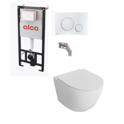 Komplektas 4 in1 Alcadrain rėmas + mygtukas chromas , Sinto klozetas su sukūrinė vandens nuleidimo sistema ir lėtaegiu dangčiu Komplektas 4 in1 Alcadrain rėmas + mygtukas chromas , Sinto klozetas su sukūrinė vandens nuleidimo sistema ir lėtaegiu dangčiu