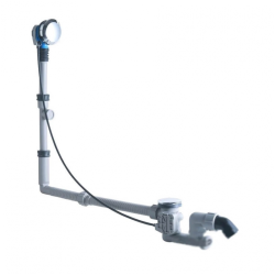 Prailgintas vonios sifonas Geberit su chromuotais dangteliais Prailgintas vonios sifonas Geberit su chromuotais dangteliais