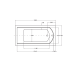 Akrilinė vonia Besco Shea Slim  180x80 cm