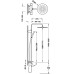 Termostatinė dušo/vonios sistema Tres nerūdijnatis plienas