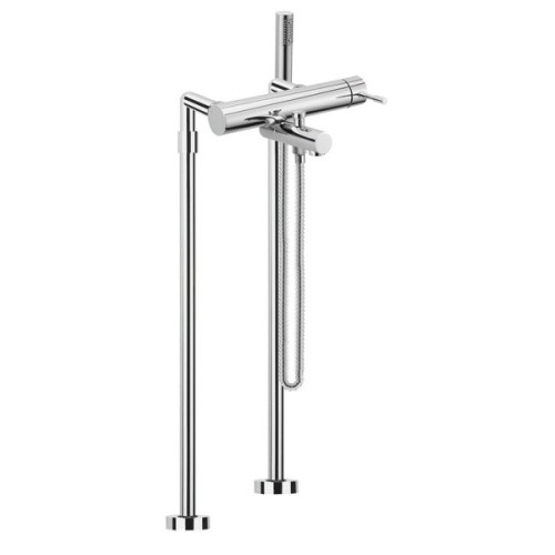 Maišytuvas  voniai iš grindų su dušo komplektu Fima Spillo spalvų pasirinkimas chromas, juoda, balta, nikelis