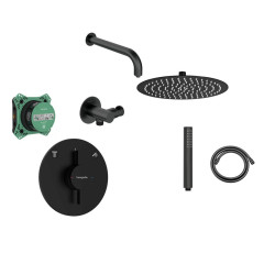 Hansgrohe/Deante potinkinė dušo sistema juoda matinė