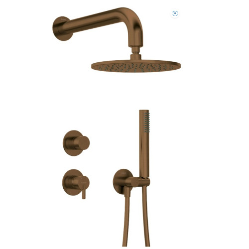 Potinkinė dušo sistema Silia bronza