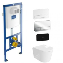 Potinkinis rėmas Villeroy & Boch ViConnect ir Versoni su sukūrinė sistema pakabinamas klozetas su lėtaeigiu dangčiu Potinkinis rėmas Villeroy & Boch ViConnect ir Versoni su sukūrinė sistema pakabinamas klozetas su lėtaeigiu dangčiu