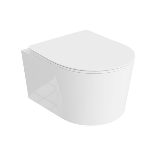 Pakabinams klozetas Loso rimless Compact su lėtaeigiu dangčiu