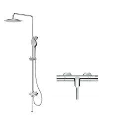 Virštinkinė dušo sistema Orion su Hansgrohe Ecostat 1001 CL termostatiniu vonios maišytuvu ir pripilymu voniai