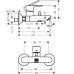 Hansgrohe Talis E vonios maišytuvas 71740000 Hansgrohe Talis E vonios maišytuvas 71740000