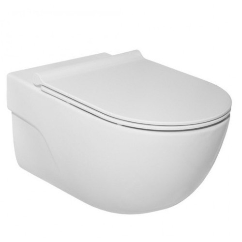Pakabinamas klozetas Roca Meridian Rimless su plonu lėtai užsidarančiu dangčiu Pakabinamas klozetas Roca Meridian Rimless su plonu lėtai užsidarančiu dangčiu