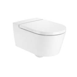 Pakabinamas klozetas Roca Inspira round su Rimless technologija ir lėtaeigiu dangčiu Pakabinamas klozetas Roca Inspira round su Rimless technologija ir lėtaeigiu dangčiu