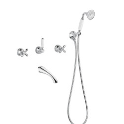 Potinkinis Bugnatese Princeton Plus dušo komplektas su pripilymu voniai spalvų pasirinkimas chromas, bronza, auksas Potinkinis Bugnatese Princeton Plus dušo komplektas su pripilymu voniai spalvų pasirinkimas chromas, bronza, auksas