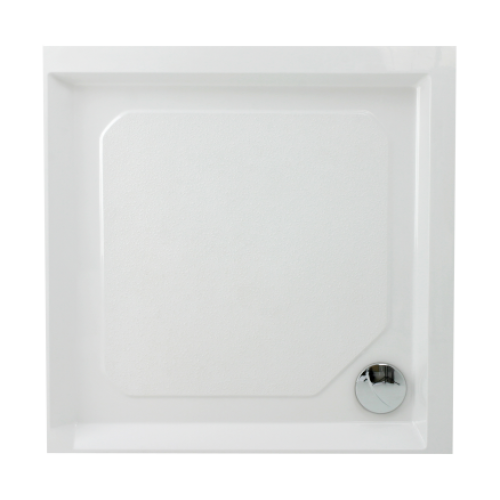 Akmens masės PAA Classic dušo padėklas, 900x900 mm, su paneliu ir kojomis