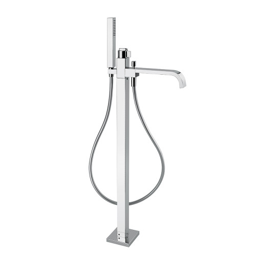 Termostatinis Bugnatese vonios maišytuvas Stone iš grindų su dušo komplektu Termostatinis Bugnatese vonios maišytuvas Stone iš grindų su dušo komplektu