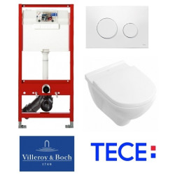 Potinkinio rėmo TECE ir pakabinamo klozeto  Villeroy & Boch O.Novo komplektas