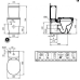 Pastatomas unitazas Ideal Standard Connect Cube su Slim SoftClose dangčiu