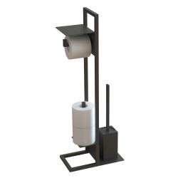 Mokko Tualetinio popieriaus grindų stovas juodas