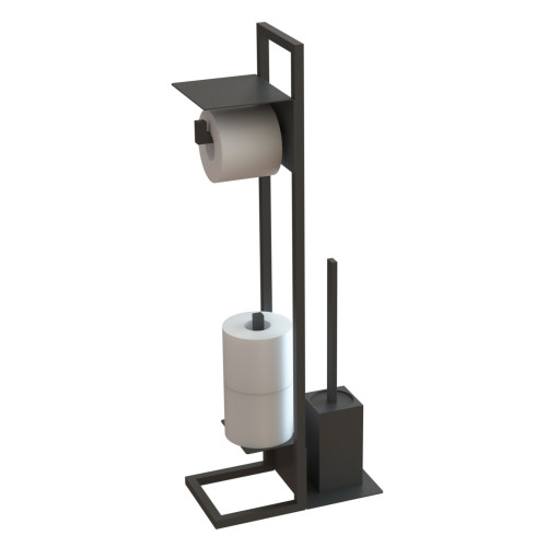 Mokko Tualetinio popieriaus grindų stovas juodas