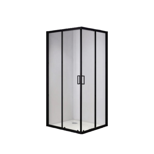 Dušo kabina Lutea Black  80x80 cm su juodais profiliais