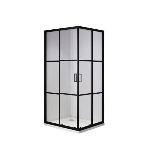 Dušo kabina Lutea Black Frame galimi matmenys  100x100 cm