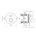 Ideal Standard Ceratherm Т100 potinkinis termostatinis maišytuvas dušui ir voniai
