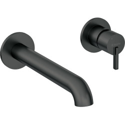 Potinkinis praustuvo maišytuvas iš sienos Silia juodas matinis