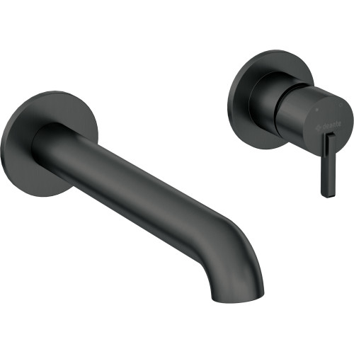 Potinkinis praustuvo maišytuvas iš sienos Silia juodas matinis