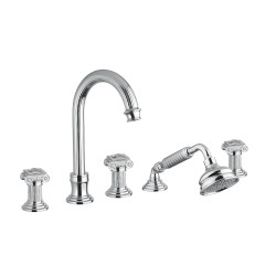 Bugnatese Olympia Kristal įmontuojamas į vonios kraštą maišytuvas 8480K Bugnatese Olympia Kristal įmontuojamas į vonios kraštą maišytuvas 8480K