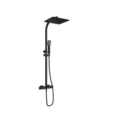 Sanycces Cubo termostatinė dušo sistema juoda matinė Sanycces Cubo termostatinė dušo sistema juoda matinė