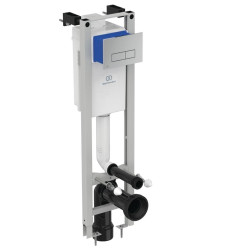 Ideal Standard siauras WC rėmas PROSYS Eco M su chromuotu mygtuku ir tvirtinimais Ideal Standard siauras WC rėmas PROSYS Eco M su chromuotu mygtuku ir tvirtinimais