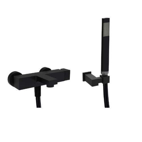 Vonios maišytuvas su dušo komplektu Paffoni ELLE juodas matinis