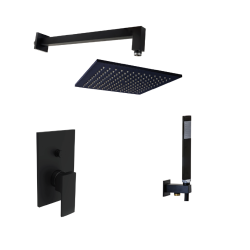 Potinkinė juoda matinė dušo sistema Paffoni Elle