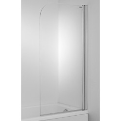 Jika Cubito vonios sienelė 75x140cm, chromas/persišviečiantis stiklas