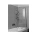 Jika Cubito vonios sienelė 75x140cm, chromas/persišviečiantis stiklas