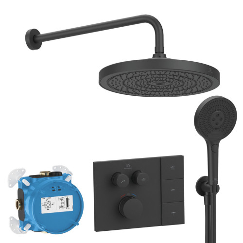 Ideal Standard CERATHERM NAVIGO SOLOS potinkinė termostatinė sistema juoda matine