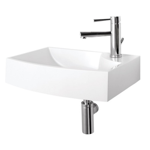 PAA Mini Step akmens masės pakabinamas praustuvas 470x310 mm PAA Mini Step akmens masės pakabinamas praustuvas 470x310 mm