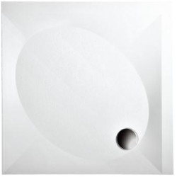 PAA dušo Padėklas 90x90 cm, su apdaila, kvadratinis, baltas