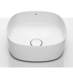 Roca Inspira Soft pastatomas praustuvas, 370x370 mm, baltas su danga Fineceramic® Roca Inspira Soft pastatomas praustuvas, 370x370 mm, baltas su danga Fineceramic®