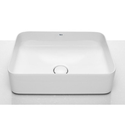 Roca Inspira Square pastatomas praustuvas, 500x370 mm, baltas su danga Fineceramic®