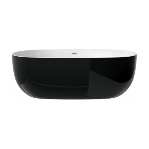 Laisvai pastatoma akrilinė vonia Alpinia balta/juoda 150 cm