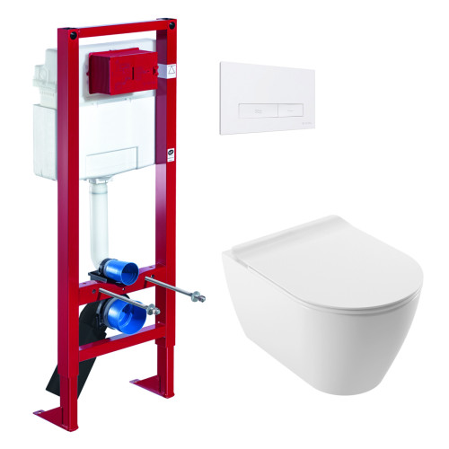 Wc komplektas Schell rėmas ir Monus klozetas su lėtaeigiu dangčiu