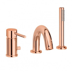 Maišytuvas iš vonios krašto su rankiniu dušu Paffoni Light (spalvų pasirinkimas)