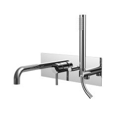 Potinkinis vonios maišytuvas su rankiniu dušu Paffoni Light Chromas Potinkinis vonios maišytuvas su rankiniu dušu Paffoni Light Chromas