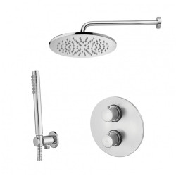 Potinkinė termostatinė dušo sistema Paffoni Light braižytas nikelis