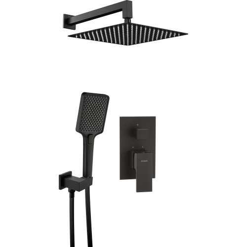 Juoda matinė potinkinė dušo sistema Deante Anemon