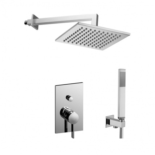 Potinkinė dušo sistema Paffoni Rock spalvų pasirinkimas chromas, nerūd.plienas