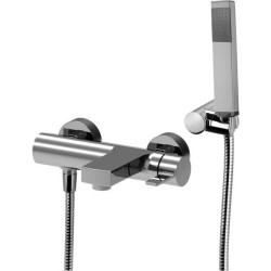 Vonios maišytuvas su rankiniu dušu Paffoni Rock spalvų pasirinkimas chromas, nerūd.plienas