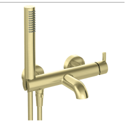 Deante SILIA vonios maišytuvas su dušo komplektu, šlifuotas auksas Deante SILIA vonios maišytuvas su dušo komplektu, šlifuotas auksas