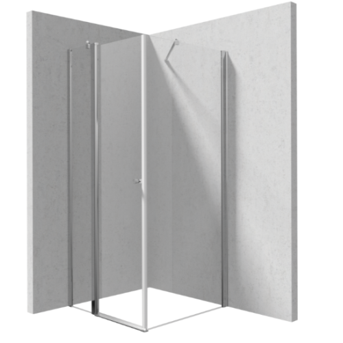 Dušo kabina KERRIA PLUS su chromuotais profiliais  800x1000 mm