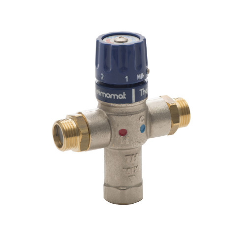 Termostatinis pamaišymo vožtuvas praustuvo maišytuvui, 1 pajungimo taškui