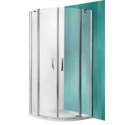 Roltechnik pusapvalė dušo kabina su atveriamomis durimis TR2 Light 870-890 mm